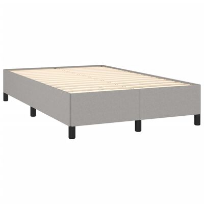 vidaXL Κρεβάτι Boxspring με Στρώμα Ανοιχτό Γκρι 120x190 εκ. Υφασμάτινο