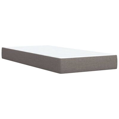 vidaXL Κρεβάτι Boxspring με Στρώμα Taupe 90x190 εκ.Υφασμάτινο