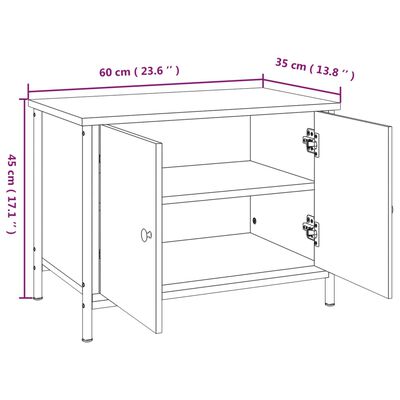 vidaXL Έπιπλο Τηλεόρασης με Πόρτες Καφέ Δρυς 60x35x45 εκ. Επεξ. Ξύλο