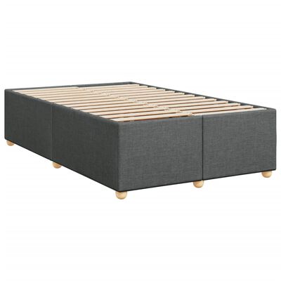 vidaXL Κρεβάτι Boxspring με Στρώμα Σκούρο Γκρι 120x190 εκ Υφασμάτινο