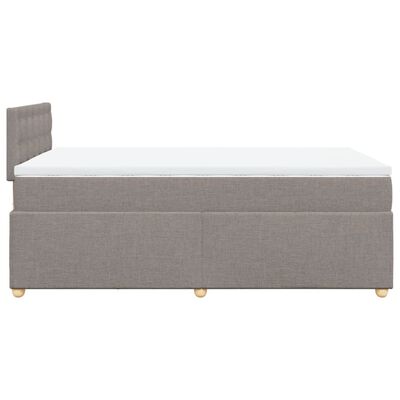 vidaXL Κρεβάτι Boxspring με Στρώμα Taupe 120x200 εκ. Υφασμάτινο