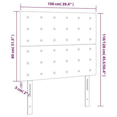 vidaXL Κεφαλάρια Κρεβατιού 2 τεμ.Σκ.Πράσινο 100x5x78/88 εκ. Βελούδινο