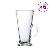 vidaXL Ποτήρια Λάτε με Λαβή 6 Τεμ. 250 ml