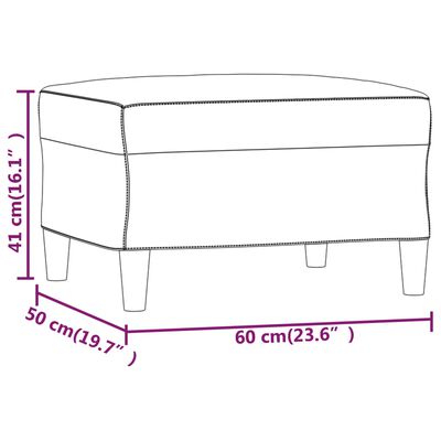 vidaXL Υποπόδιο Μαύρο 60x50x41 εκ. Βελούδινο