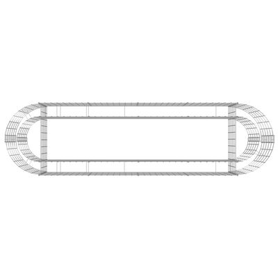 vidaXL Συρματοκιβώτιο-Γλάστρα Υπερυψωμένη 190x50x50 εκ. Γαλβαν. Ατσάλι