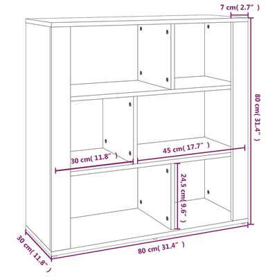 vidaXL Ντουλάπι Καπνιστή Δρυς 80x30x80 εκ. από Επεξεργασμένο Ξύλο