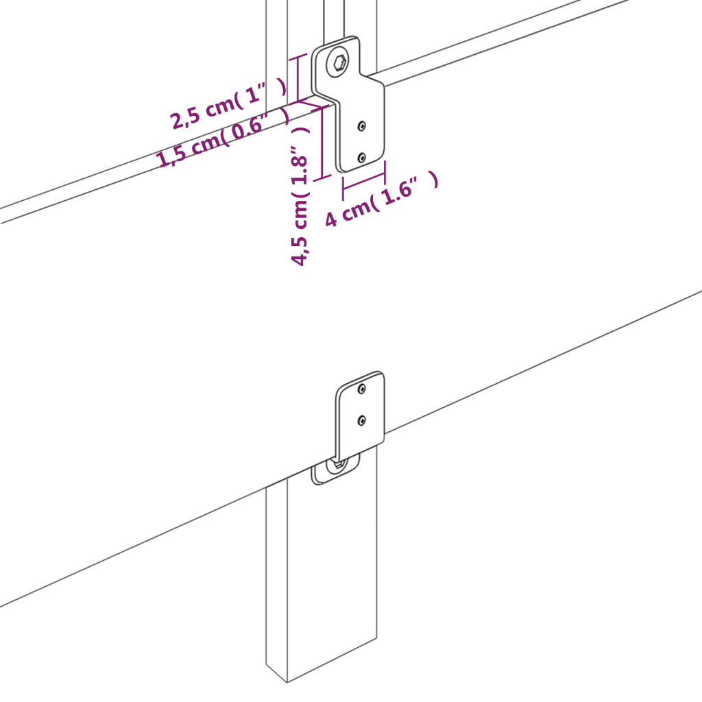 vidaXL Κεφαλάρι Κρεβατιού LED Μαύρο 100x5x118/128 εκ