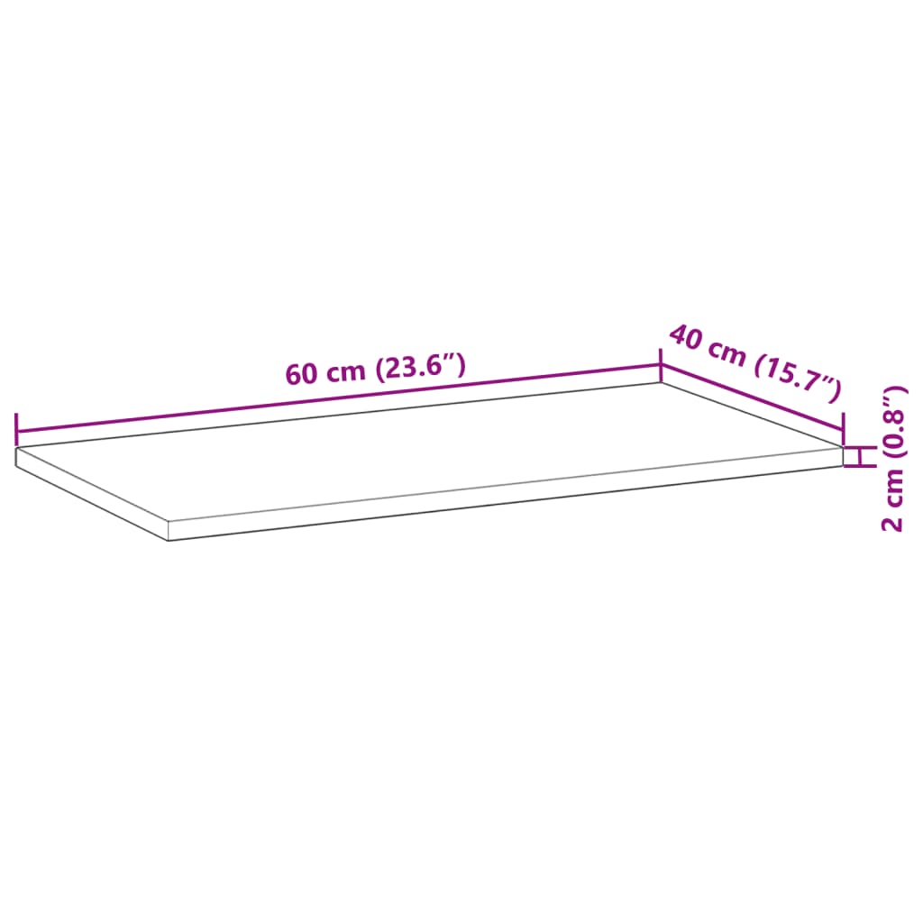 vidaXL Ράφια Κρεμαστά 4 Τεμ. 60x40x2 εκ. Φινίρισμα Λαδιού Μασίφ Ακακία