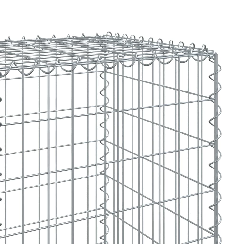 vidaXL Συρματοκιβώτιο με Κάλυμμα 1200x50x150εκ από Γαλβανισμένο Χάλυβα