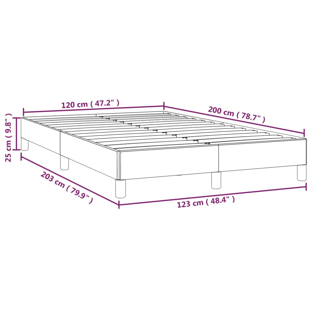 vidaXL Πλαίσιο Κρεβατιού Ανοιχτό Γκρι 120 x 200 εκ. Βελούδινο