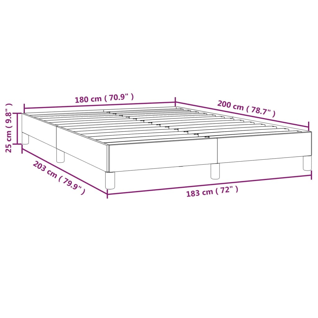 vidaXL Σκελετός Κρεβατιού Χωρίς Στρώμα Κρεμ 180x200 εκ. Υφασμάτινο