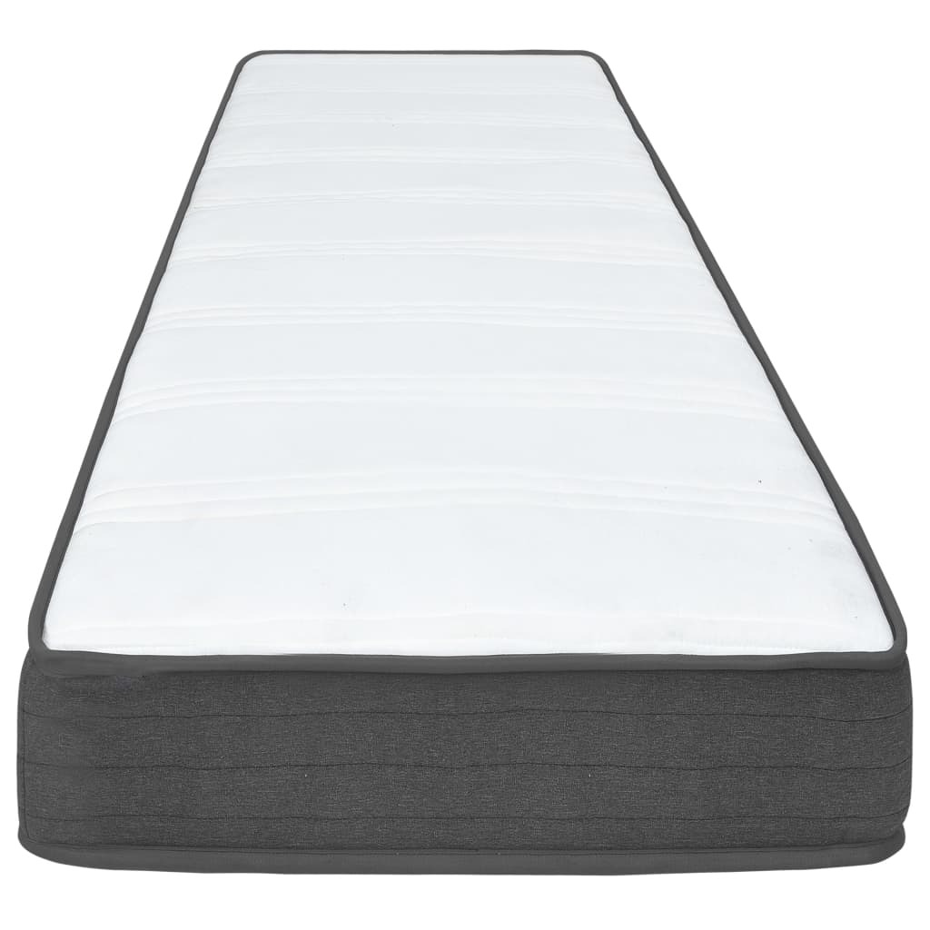 vidaXL Κρεβάτι Boxspring Σκούρο Γκρι 90 x 200 εκ. Υφασμάτινο