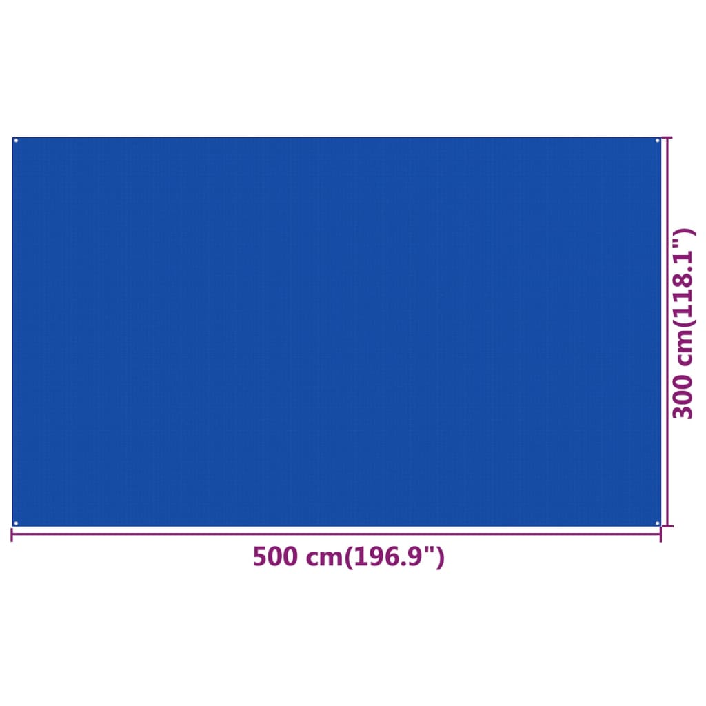 vidaXL Χαλί Σκηνής Μπλε 300 x 500 εκ. από HDPE