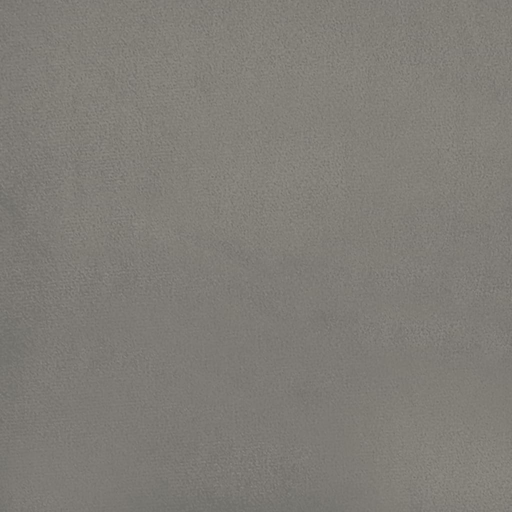 vidaXL Πλαίσιο Κρεβατιού Ανοιχτό Γκρι 100x200 εκ. Βελούδινο