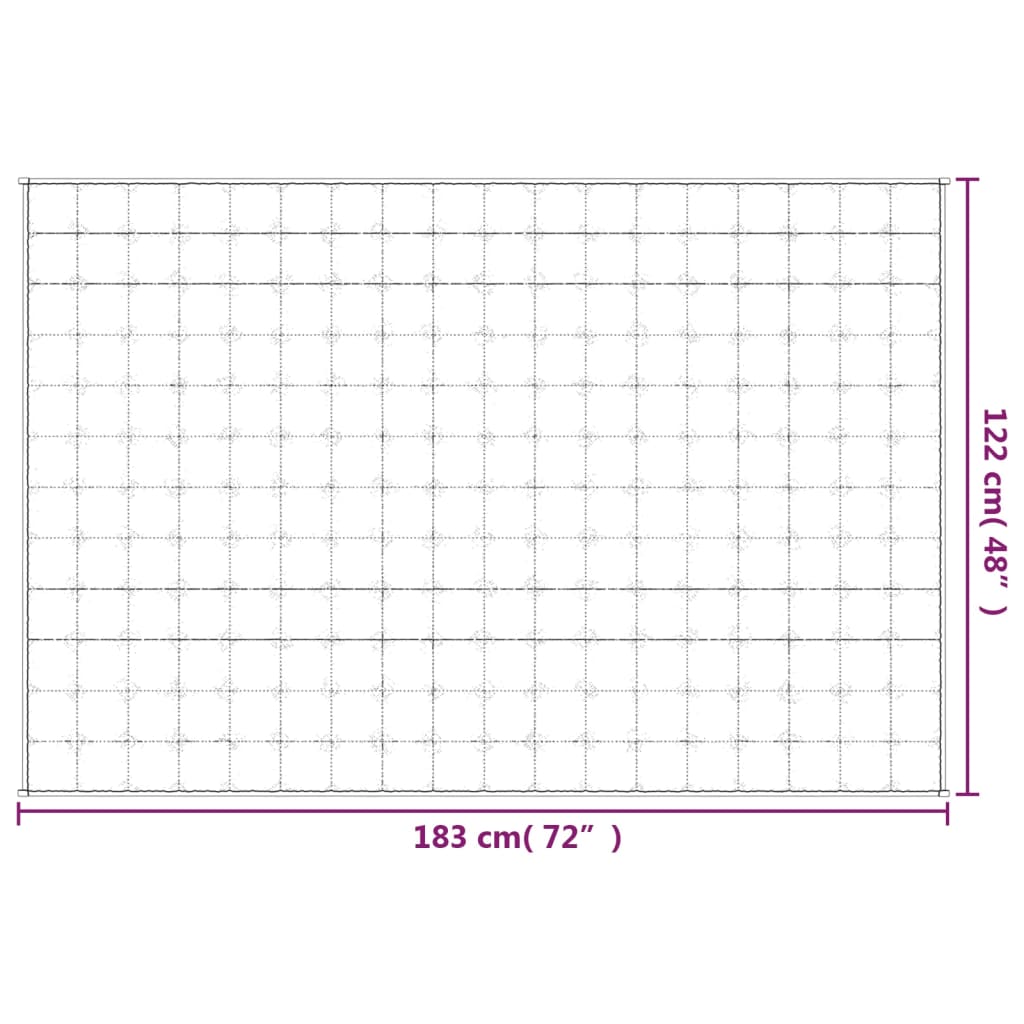 vidaXL Κουβέρτα Βαρύτητας Γκρι 122 x 183 εκ. 9 κ. Υφασμάτινη