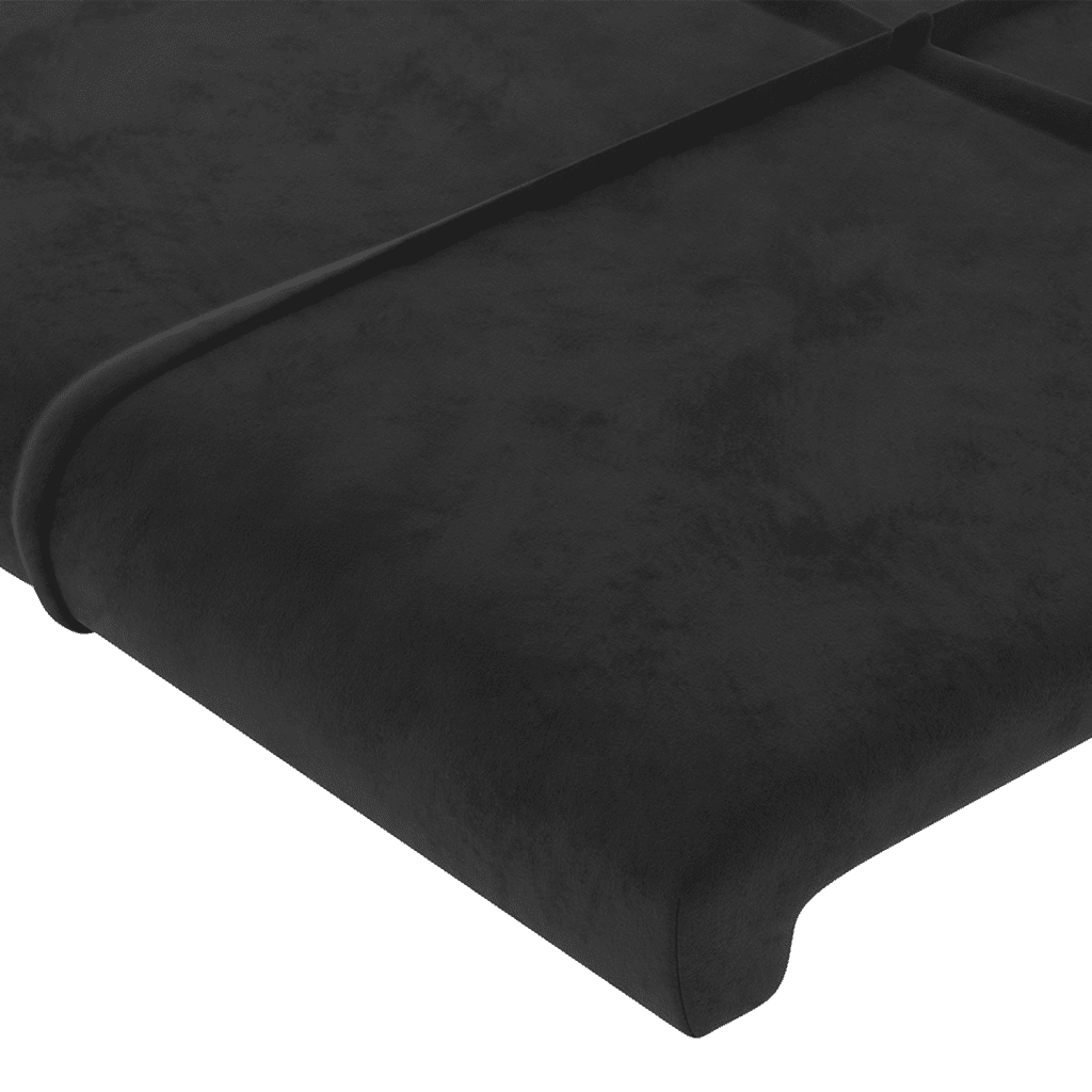 vidaXL Κρεβάτι Boxspring με Στρώμα Μαύρο 200x200 εκ. Βελούδινο