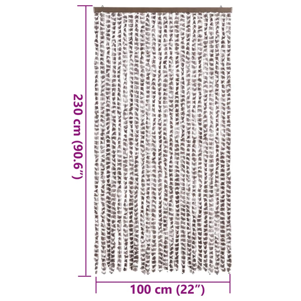 vidaXL Σήτα Εντόμων Taupe / Λευκό 100 x 230 εκ. από Σενίλ