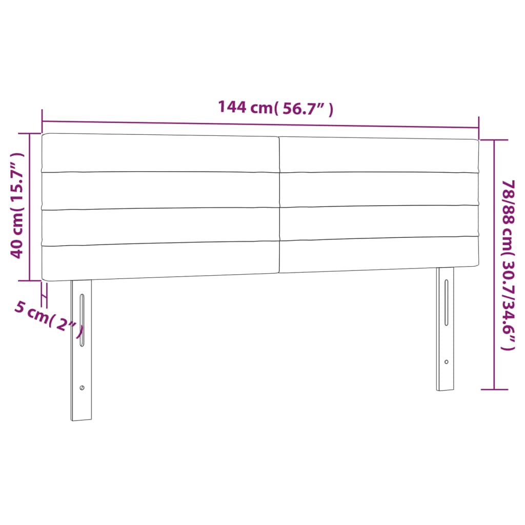 vidaXL Κεφαλάρια Κρεβατιού 2 τεμ. Μπλε 72x5x78/88 εκ. Υφασμάτινα