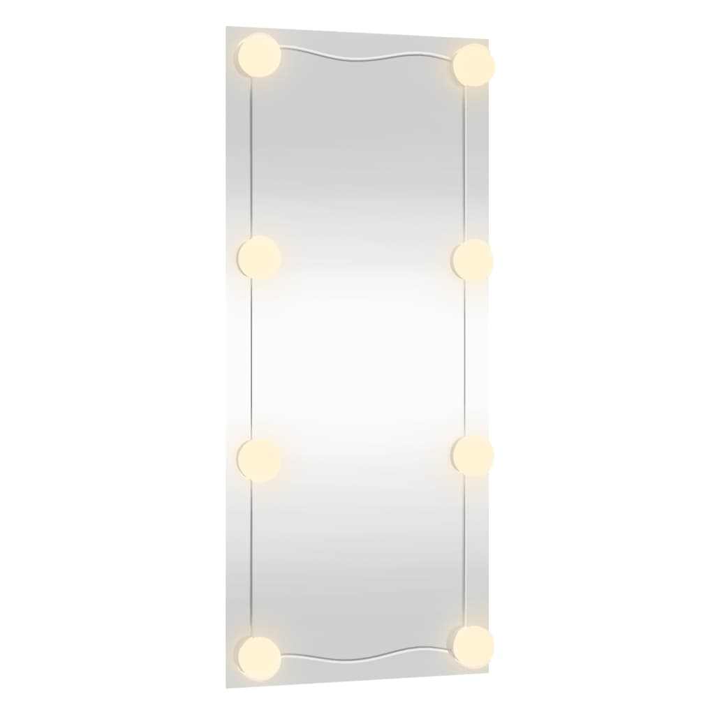 vidaXL Καθρέφτης Τοίχου με LED Ορθογώνιος 40x80 εκ. Γυάλινος