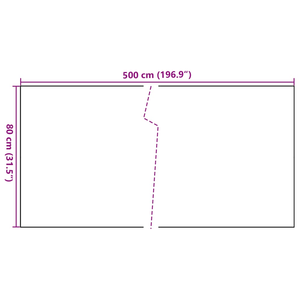 vidaXL Διαχωριστικό Βεράντας Ανθρακί 500 x 80 εκ. από Συνθετικό Ρατάν