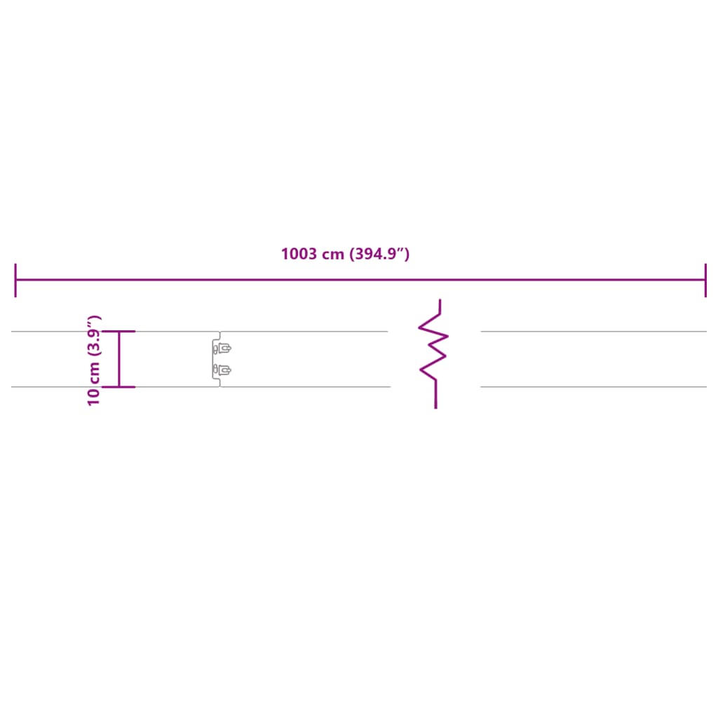 vidaXL Μπορντούρες Γκαζόν 10τεμ Ανθρακί 10x103εκ Ατσάλι Σκληρυθέν Αέρα