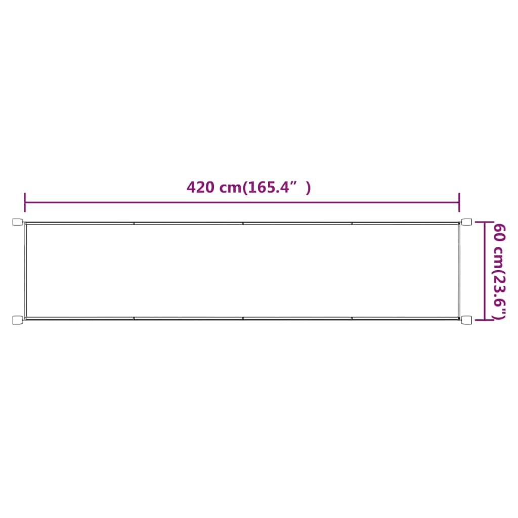 vidaXL Τέντα Κάθετη Τερακότα 60 x 420 εκ. από Ύφασμα Oxford