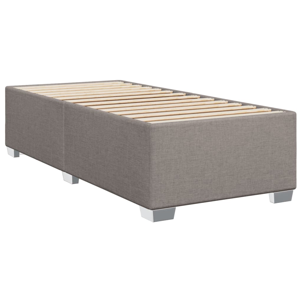 vidaXL Κρεβάτι Boxspring με Στρώμα Taupe 100 x 200 εκ. Υφασμάτινο