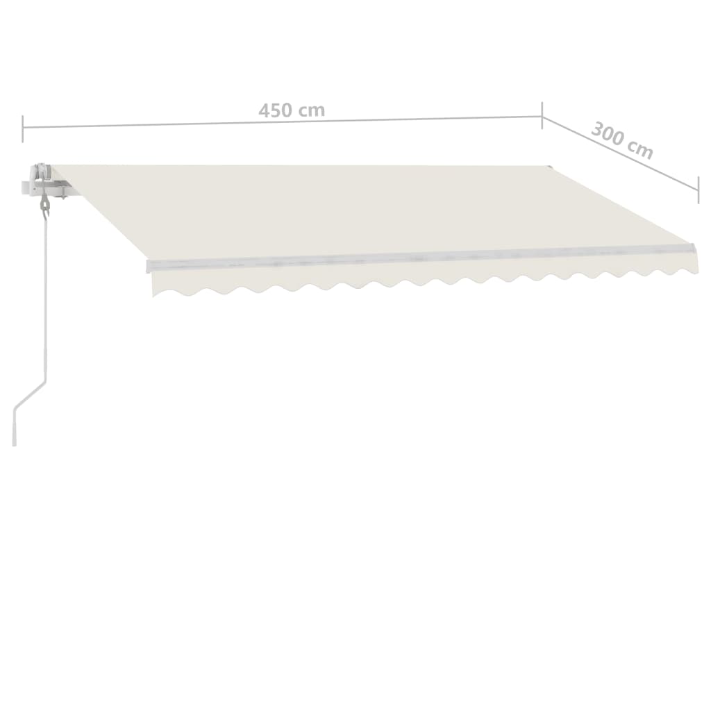 vidaXL Τέντα Αυτόματη Ανεξάρτητη Κρεμ 450 x 300 εκ.