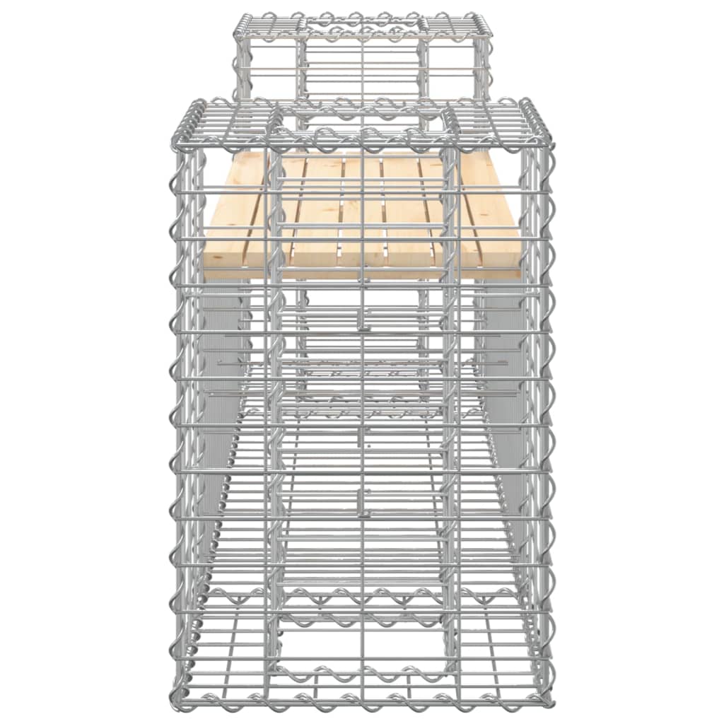 vidaXL Παγκάκι Κήπου Συρματοκιβώτιο 184x41x60,5 εκ. Μασίφ Ξύλο Πεύκου