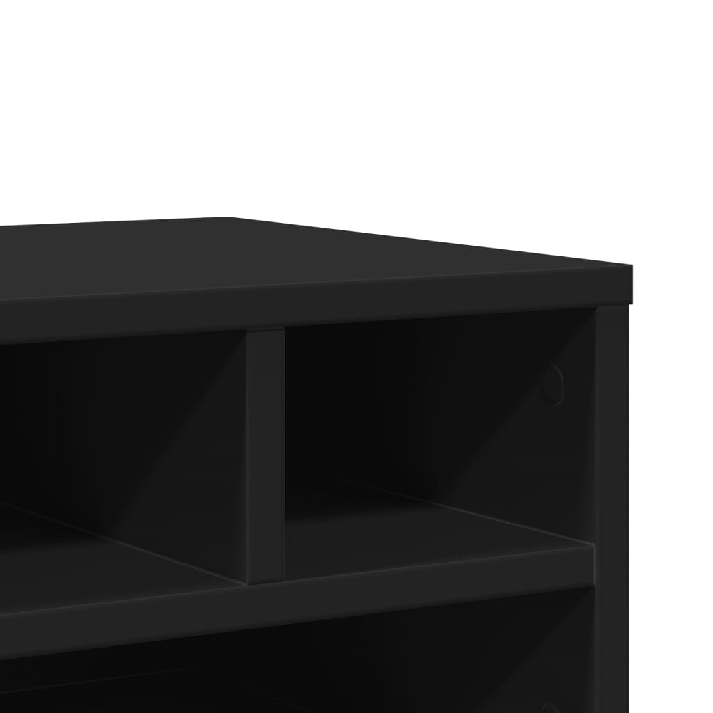 vidaXL Βάση Εκτυπωτή Μαύρη 40x32x22,5 εκ. από Επεξεργασμένο Ξύλο