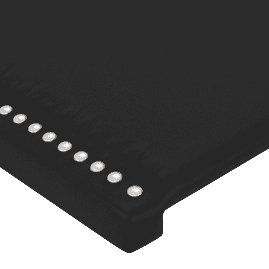 vidaXL Κρεβάτι Boxspring με Στρώμα Μαύρο 140x200εκ.από Συνθετικό Δέρμα