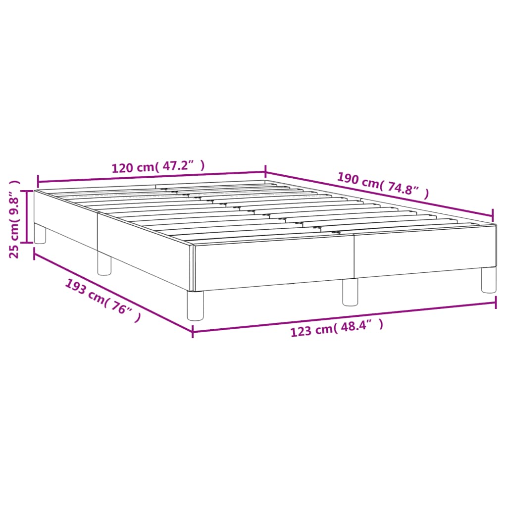 vidaXL Πλαίσιο Κρεβατιού Καπουτσίνο 120x190 εκ. Συνθετικό Δέρμα