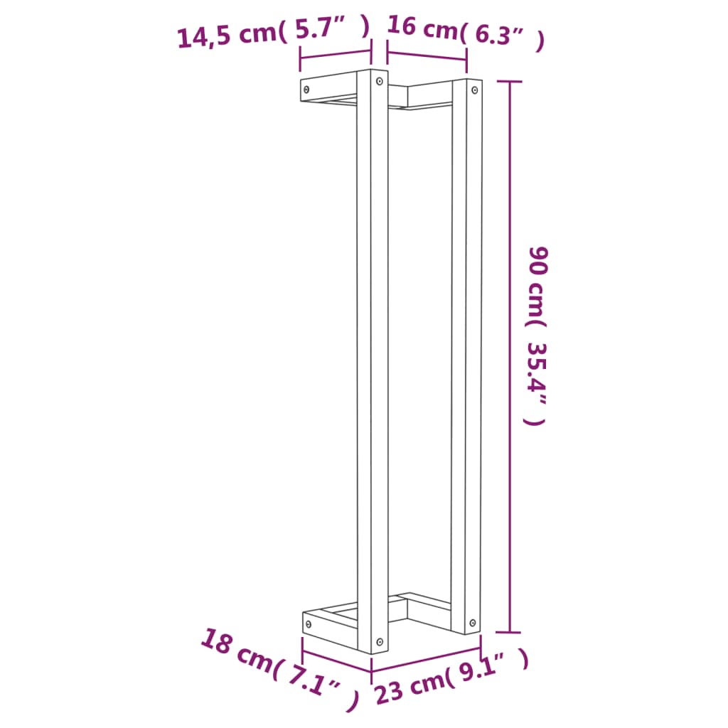 vidaXL Πετσετοκρεμάστρα Λευκή 23 x 18 x 90 εκ. από Μασίφ Ξύλο Πεύκου