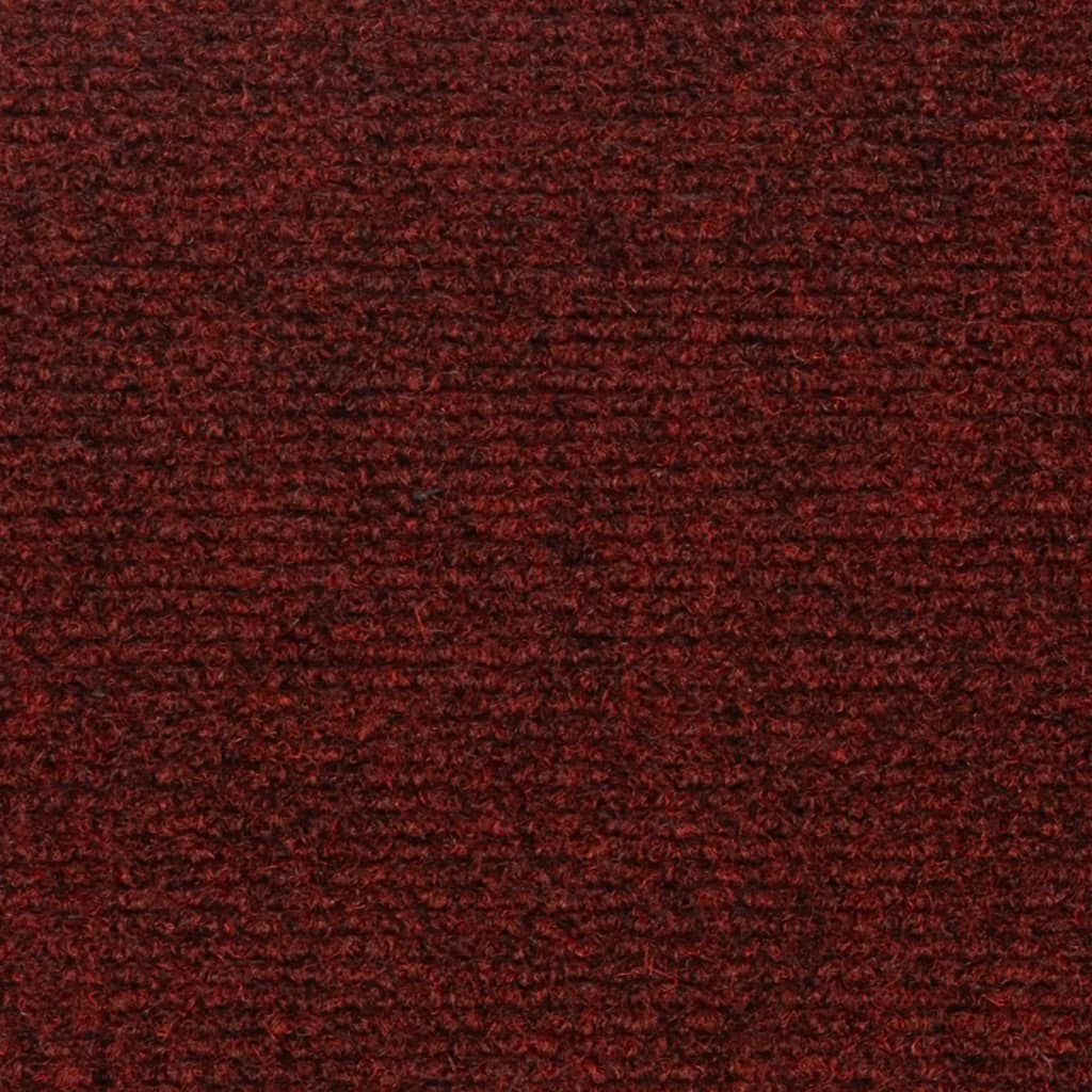vidaXL Πατάκια Σκάλας Αυτοκόλλητα Ορθογώνια 15 τεμ. Κόκκινα 60 x 25 εκ