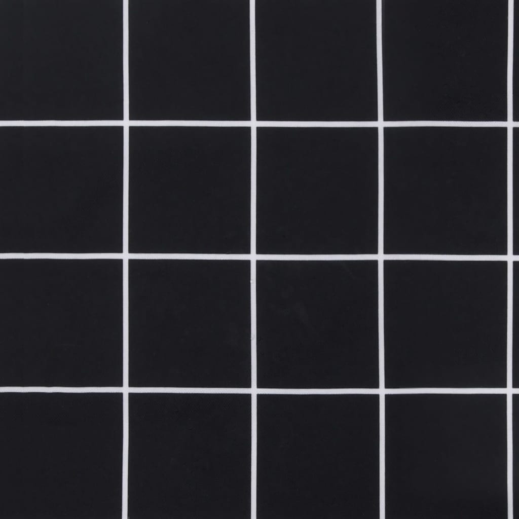 vidaXL Μαξιλάρια Καρέκλας 2 τεμ. Μαύρο Καρό 50 x 50 x 7 εκ. Υφασμάτινα