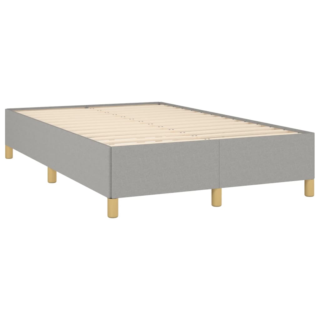 vidaXL Κρεβάτι Boxspring με Στρώμα & LED Αν.Γκρι 120x190εκ. Υφασμάτινο