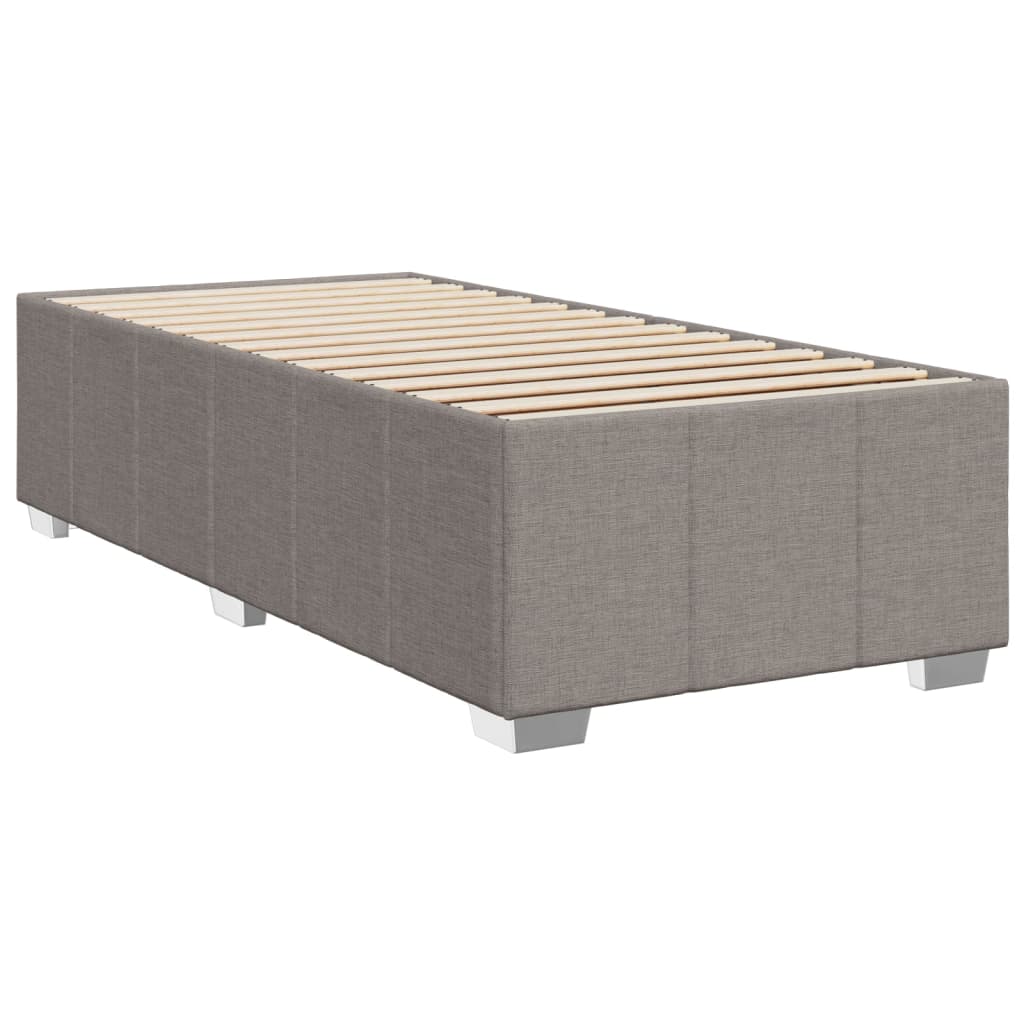 vidaXL Κρεβάτι Boxspring με Στρώμα Taupe 90x190 εκ.Υφασμάτινο