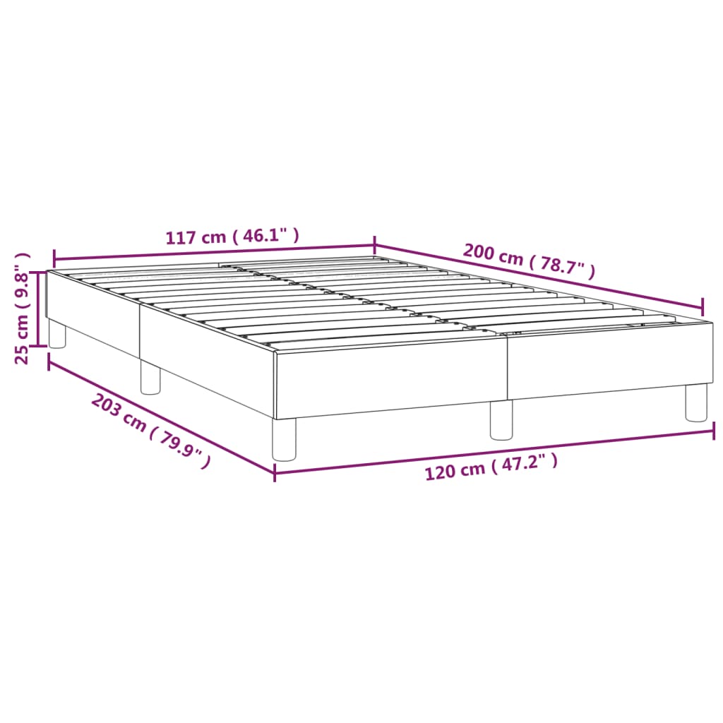 vidaXL Πλαίσιο Κρεβατιού Σκούρο Μπλε 120 x 200 εκ. Βελούδινο