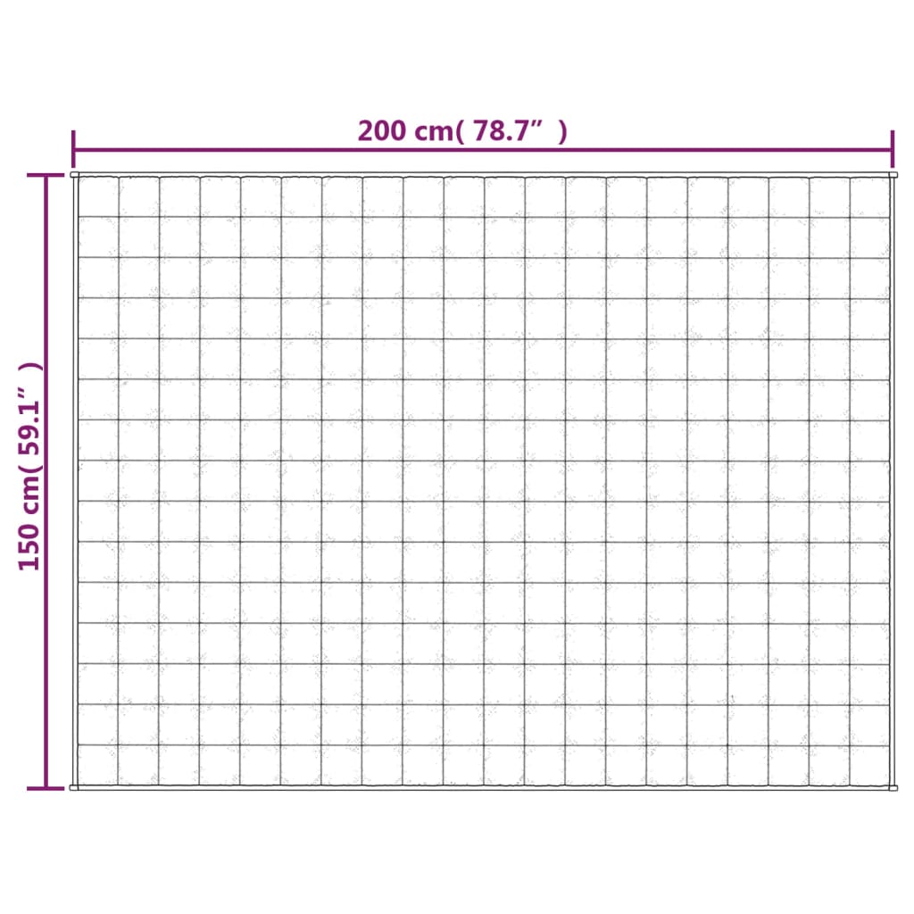 vidaXL Κουβέρτα Βαρύτητας Γκρι 150 x 200 εκ. 11 κ. Υφασμάτινη