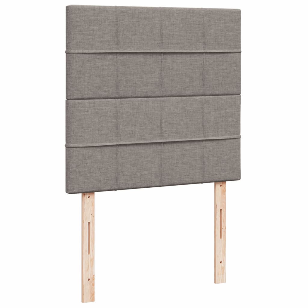 vidaXL Κρεβάτι Boxspring με Στρώμα Taupe 100 x 200 εκ. Υφασμάτινο