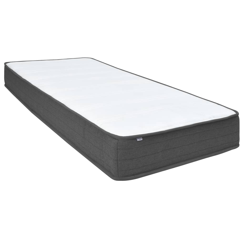 vidaXL Κρεβάτι Boxspring Σκούρο Γκρι 80 x 200 εκ. Υφασμάτινο