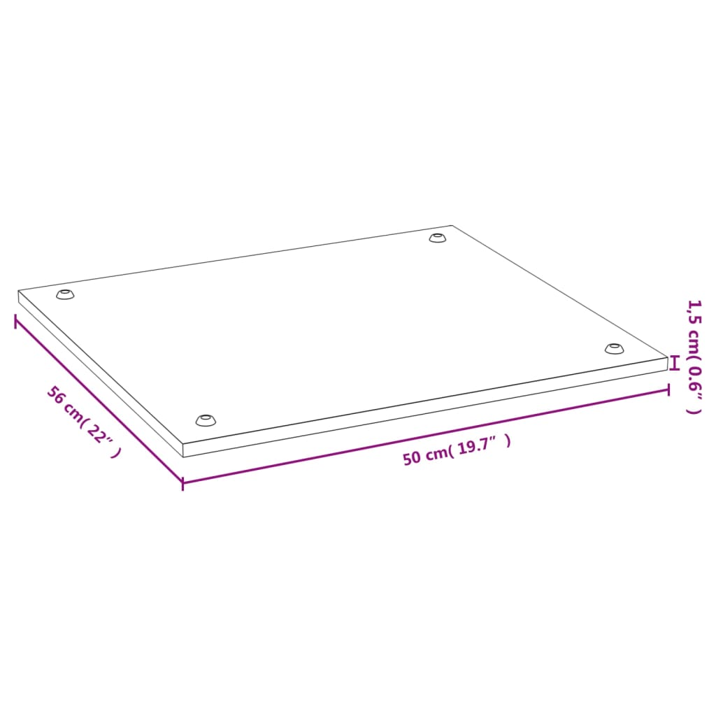 vidaXL Κάλυμμα Εστιών Κουζίνας 50 x 56 x 1,5 εκ. από Μπαμπού