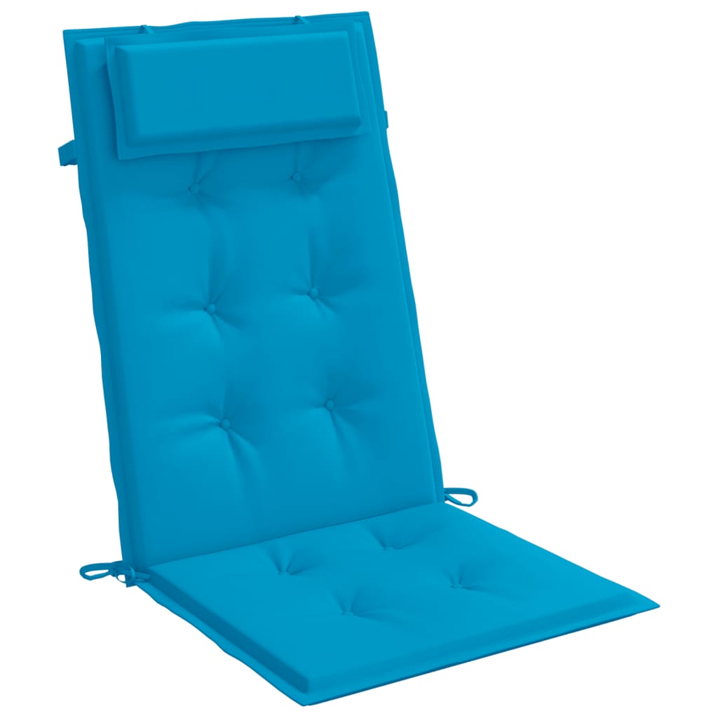 vidaXL Μαξιλάρια Καρέκλας με Πλάτη 6 τεμ. Γαλάζια από Ύφασμα Oxford