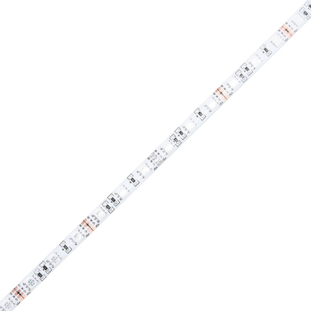 vidaXL Τραπεζάκι Σαλονιού Άπειρο Φως LED Sonoma Δρυς 40x40x51 εκ.