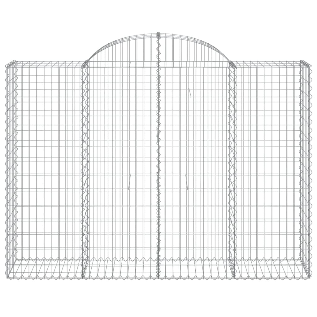 vidaXL Συρματοκιβώτια Τοξωτά 7 τεμ. 200x50x140/160 εκ. Γαλβαν. Ατσάλι