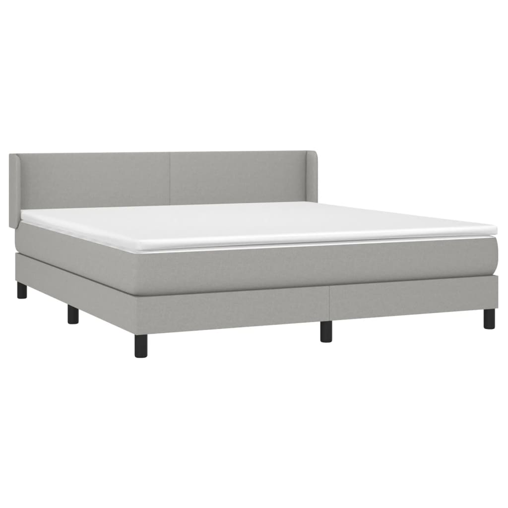 vidaXL Κρεβάτι Boxspring με Στρώμα Αν. Πράσινο 160x200εκ Υφασμάτινο