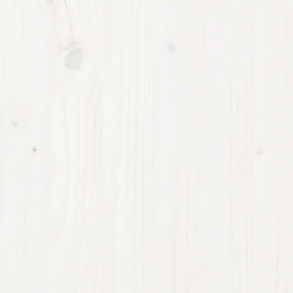 vidaXL Πλαίσιο Κρεβατιού Λευκό 120 x 190 εκ. από Μασίφ Ξύλο Πεύκου