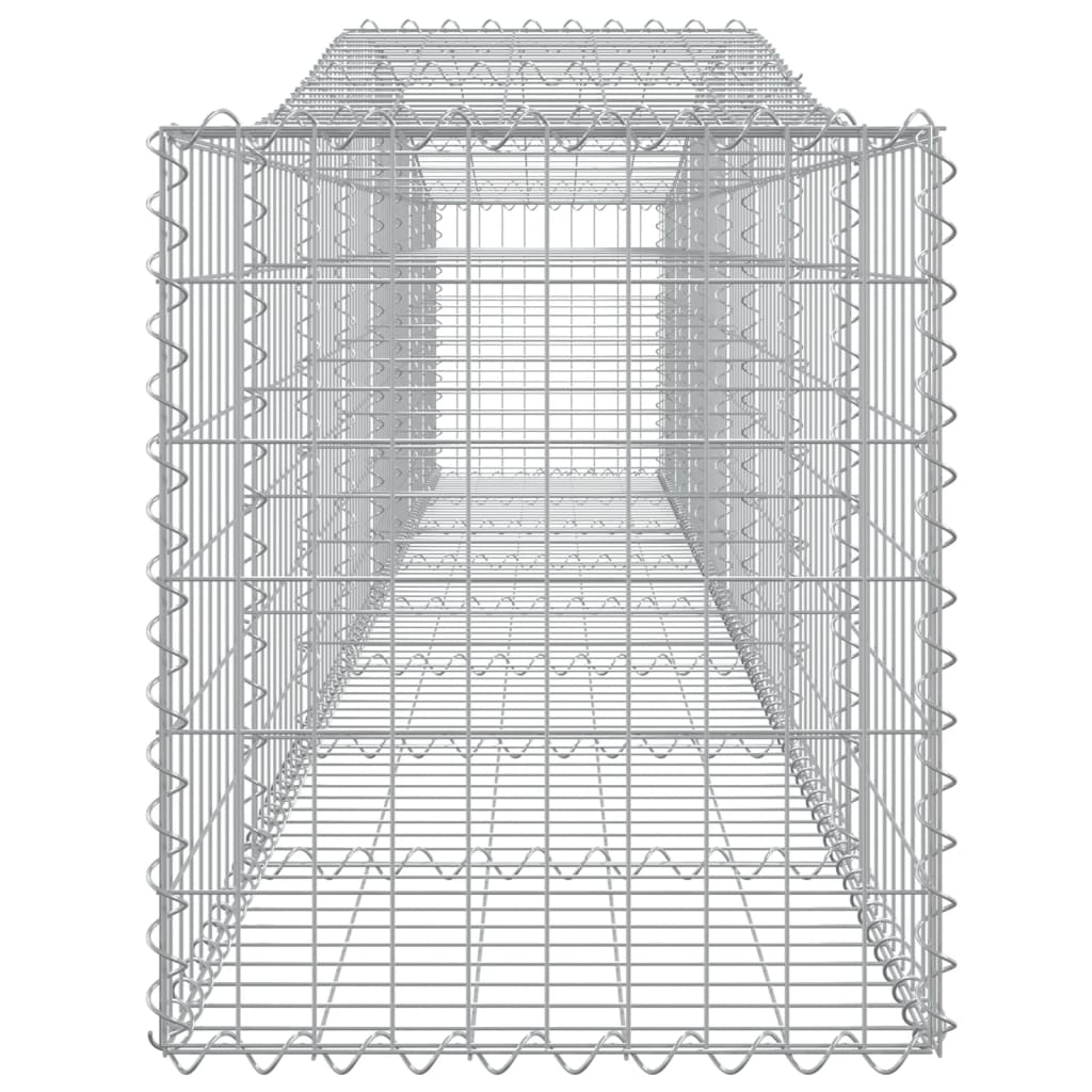 vidaXL Συρματοκιβώτιο Τοξωτό 400x50x60/80εκ. από Γαλβανισμένο Χάλυβα