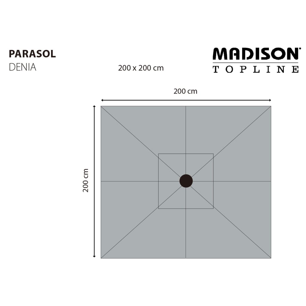 Madison Ομπρέλα Κήπου Corsica Εκρού 200 x 200 εκ.