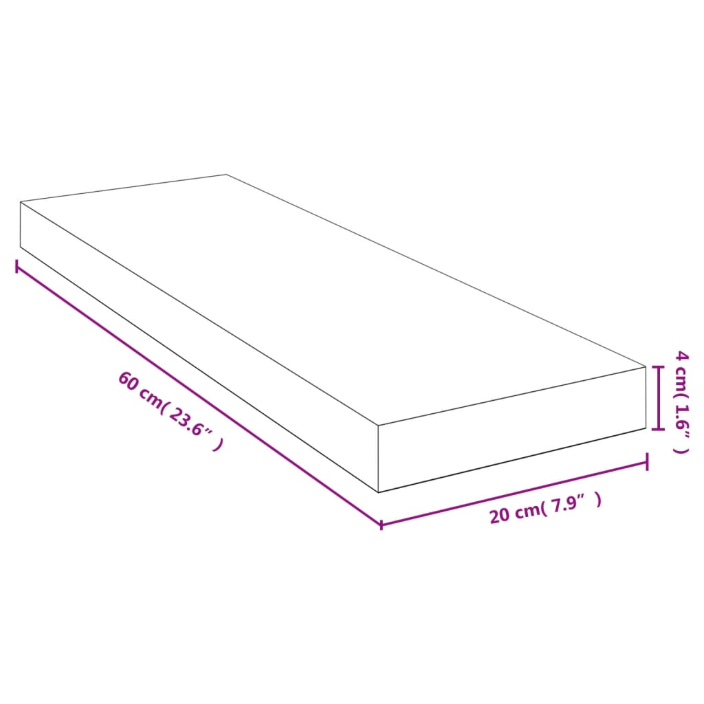 vidaXL Ράφι Τοίχου 60 x 20 x 4 εκ. από Μπαμπού